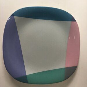 Mikasa Tempo Eighty Serving Tray Platter Plate CE906 Video Pattern 1980s Vintage